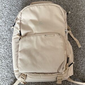 Beige Backpack for cameras